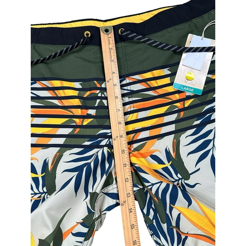 Zeroexposure Shorts Trunks Men's L Blue Tropical Lined Pocket Board Beach